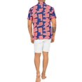 thumbnail image 5 of HAPPY BAY Men's Hawaiian Shirts Short Sleeve Button Down Shirt Mens 4th of July Summer Shirts Casual Beach Holiday Hawaii Patriotic Shirts for Men Funny S US Flags, Red, 5 of 6