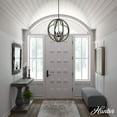 thumbnail image 3 of Hunter - Gablecrest 4-light French Oak, Large Pendant Light, Dimmable, Transitional Style, Sphere Shaped, for Bedrooms, Dining, Living Rooms - 19097, 3 of 10