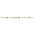 thumbnail image 4 of Gem Stone King 18K Yellow Gold Plated Silver Blue Sapphire and Pink Sapphire and Round White Lab Grown Diamond Tennis Bracelet for Women (3.50 Cttw, Gemstone Birthstone, Oval 6X4MM, 7.25 inches), 4 of 4