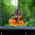 thumbnail image 2 of Halloween Pumpkin Car Home Pendant, Halloween Decor, Rear View Mirror Charm Auto Rearview Mirror Pendants for Car Patios Garden Cafes Style E, 2 of 7