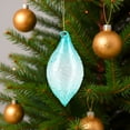thumbnail image 3 of Northlight Textured Glass Finial Christmas Ornament - 7" - Transparent Blue, 3 of 7