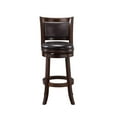 thumbnail image 3 of Bowery Hill Rubberwood Faux Leather Cappuccino Bar Stool Round Swivel 30" Assembly Required, 3 of 9