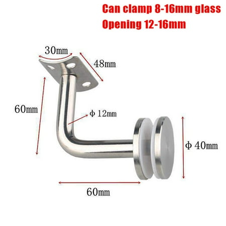 

Silver Stair Handrail Bracket Bannister Wall Support Hand Rail Balustrade Strong