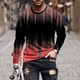 thumbnail image 1 of Blusas y camisas de manga larga con cuello redondo para hombre, blusa informal de manga larga con cuello redondo y estampado., 1 of 5