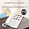 thumbnail image 3 of Milue Button Landline Telephone for Elderly Hands Freely Speaking Adjustable Sound, 3 of 11