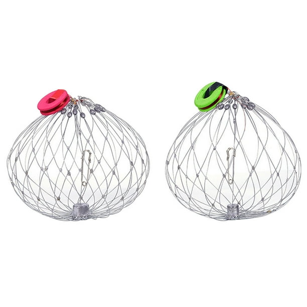 2 piezas de alambre de acero trampa de cangrejo con cangrejo de cangrejo Cangrejo