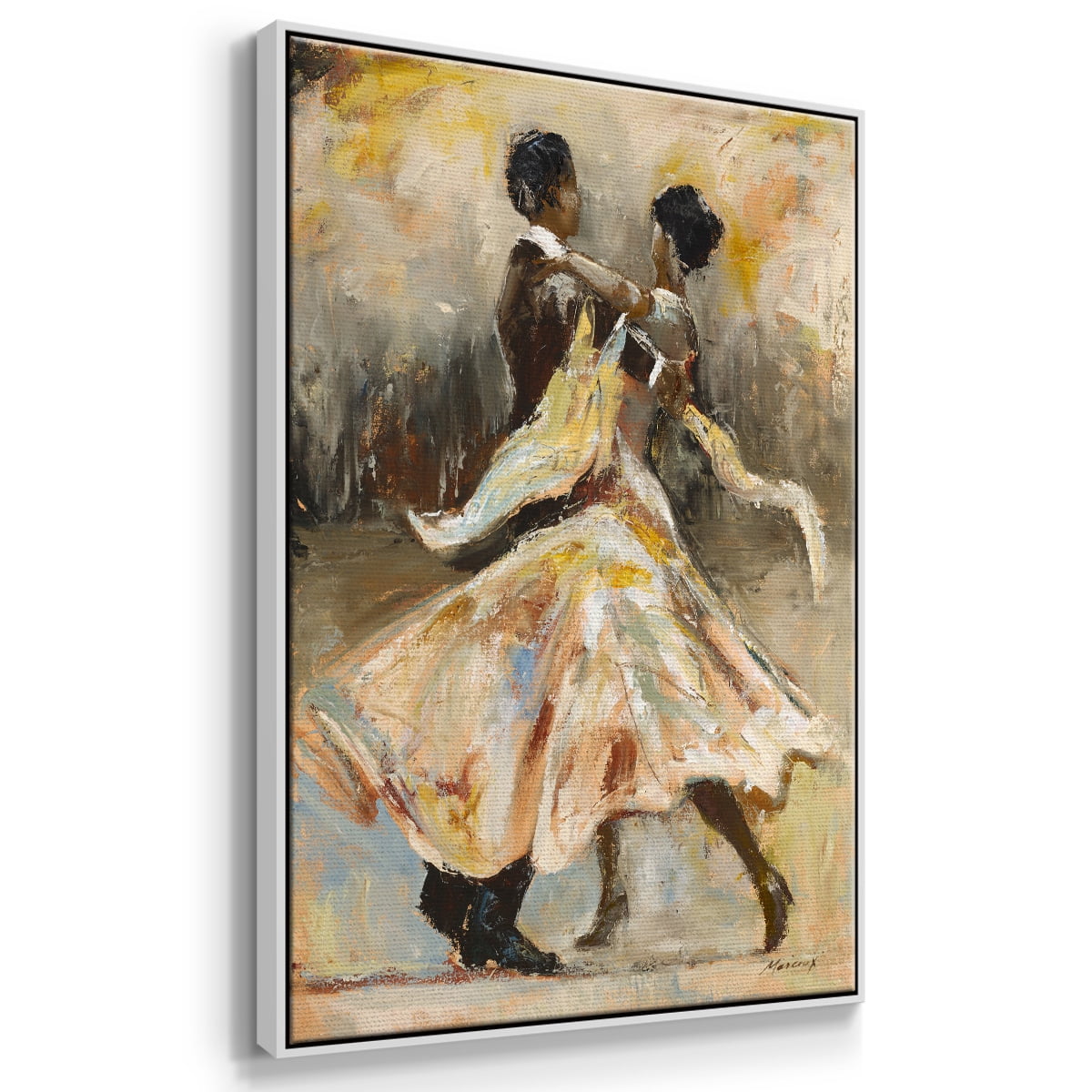 Night Out Framed Premium Gallery Wrapped Canvas - Ready to Hang - 17 x 25 - White Floating Frame