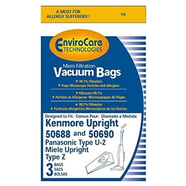 12 Kenmore Sears 50688/50690 U Vacuum Bags, Upright, Canister
