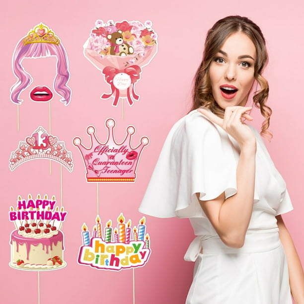 Amycute 30 Anni Compleanno Photo Booth Props, 36 Pezzi 30 Compleanno