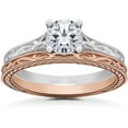 thumbnail image 1 of Vintage Scroll Solitaire Sophia Engagement Ring Setting & Matching Wedding Band, 1 of 1