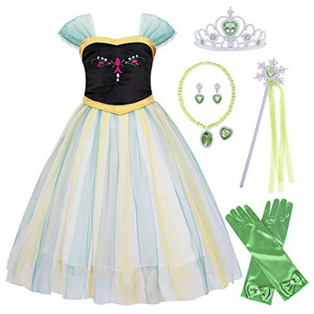 AmzBarley Dress for Girls Halloween Costume Fancy Party Dress up Kids Birthday Princess Outfit School Talent Show Clothes with Accessories Size