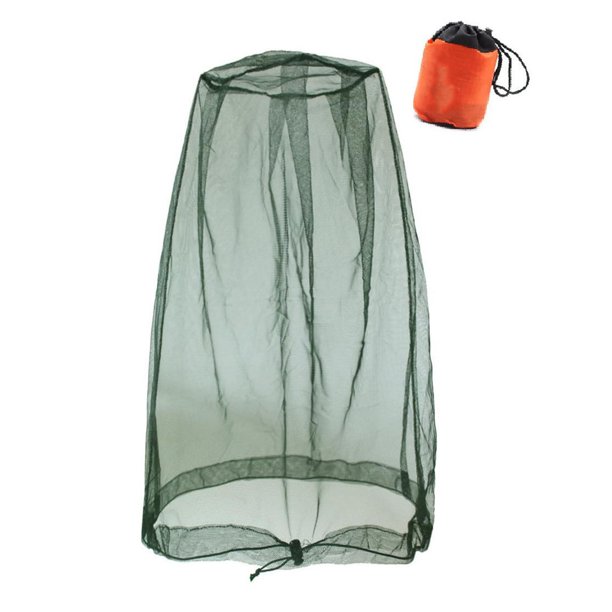 Mosquitera de malla fina con cordón para sombreros, transpirable, para hombres y mujeres, protección contra mosquitos, insectos y jejenes.