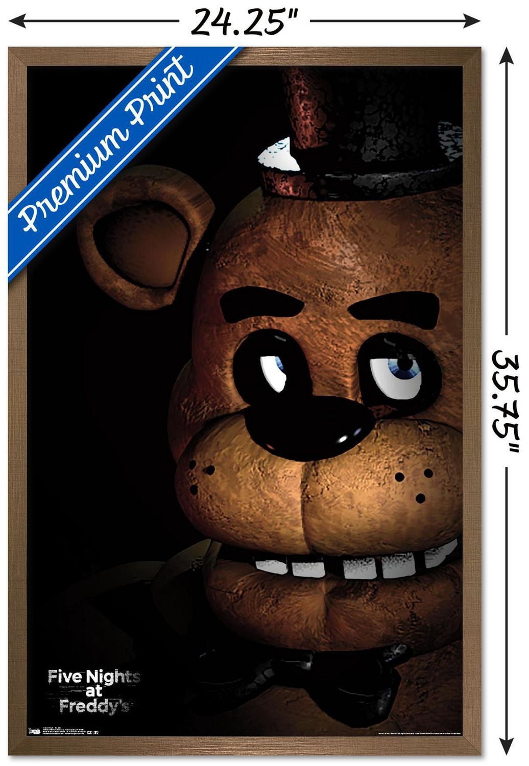 Five Nights at Freddy's - Freddy Wall Poster, 14.725" x 22.375"