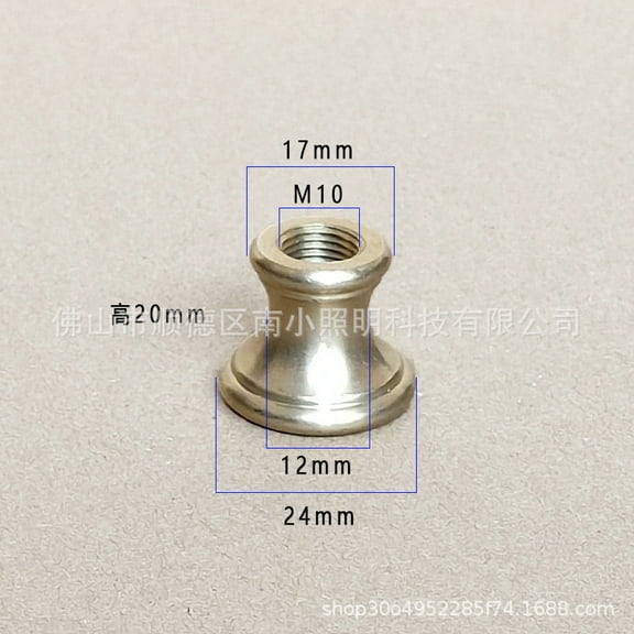 MRLESS Solid Brass Lamp Connector for Light Fixture Repair Turned Brass Spindle Threaded Brass Lamp Parts Brass Pipe Coupling DIY Lamp Parts M10