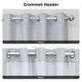 thumbnail image 6 of HPD Half Price Drapes Heather Grey Grommet Faux Linen Room Darkening Curtains for Bedroom & Living Room Curtains (1 Panel), Door & Window Curtains 120 inches long, Grommet Curtains,50W X 120L, 6 of 9