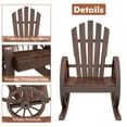 thumbnail image 2 of Kinbor Wooden Outdoor Rocker Porch Slat Back Rocking Chair, 2 of 9