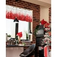 thumbnail image 2 of Christmas Valances for Windows Xmas Tree Forest Christmas Kitchen Curtain Valances Rod Pocket Snowflake Red Window Curtain Treatment Short Topper Curtains Seasonal Valance Christmas Decor, 54x18 Inch, 2 of 6