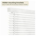 thumbnail image 3 of Cordless Light Filtering Mini Blind - 59 Inch Width, 64 Inch Length, 1" Slat Size - Pearl White - Cordless GII Morningstar Horizontal Windows Blinds for Interior by Achim Home Decor, 3 of 6