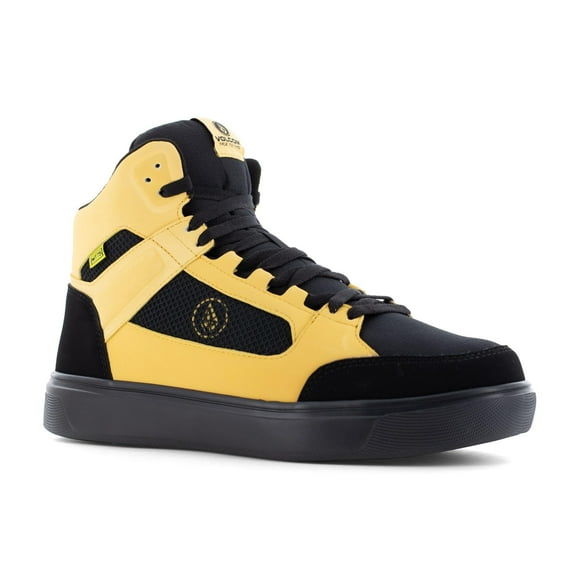 Zapatos Volcom Evolve para hombre con punta de seguridad, punta alta, negro/amarillo