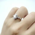 thumbnail image 4 of Pear Teardrop Art Deco Ring Round Black Tone Paraiba Tourmaline CZ 925 Sterling Silver Size 5, 4 of 7