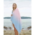 thumbnail image 2 of Pink Blue Ombre Beach Towels Oversized Super Absorbent, Pink Gradient Color Modern Abstract Art Lightweight Bath Towel Quick Dry Sets For Bathroom/Pool/Rv Camping/Beach Play/Gym Room/Picnic 31"x62", 2 of 8