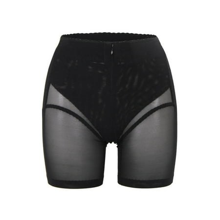 

COBKK Compression Shapewear For Women Tummy Control Shapewear Bottoms Women s Zipper Buckle Thin Abdomen Plastic Body Post - Lift Hip Thin Legs Pants Hip High Waist Belly Underwear Black
