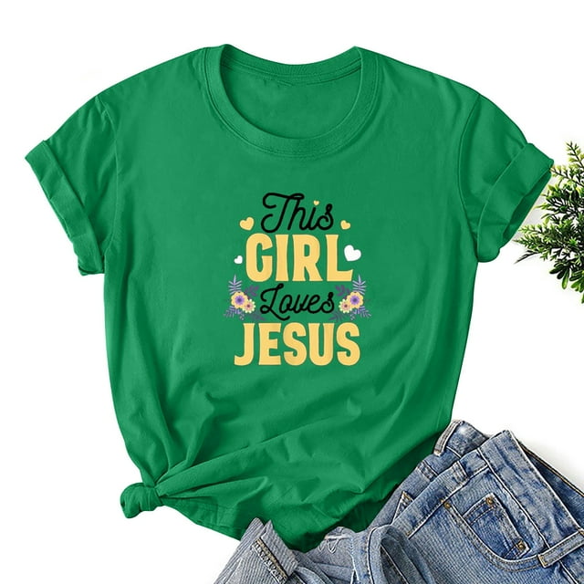 EGNMCR Shirts Chemises de Pâques pour Femmes Chemises Imprimé de Pâques Manches Courtes Décontracté Ample Haut Manches Courtes Col Rond Haut/chemise T - pour Femmes