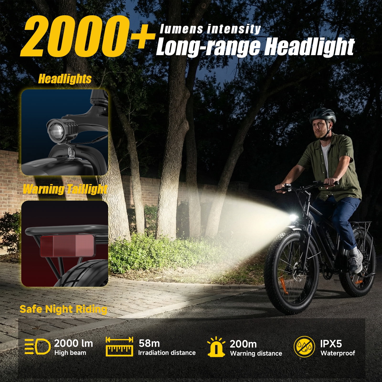 26 Inch 750W 1500W Electric Bike, 48V 15.6Ah Removable Battery, 26x4 Fat Tire Mountain Ebike, UL2849, Black
