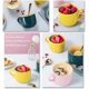 thumbnail image 4 of Taza de avena grande de porcelana - Taza de café de 23 onzas (680 ml) de ancho, taza de desayuno y tazón de sopa, apta para microondas y lavavajillas, taza de cerámica Amarillo, 4 of 4