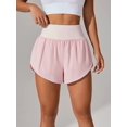 thumbnail image 3 of High Waisted Shorts for Women for Running Athletic Workout Gym with Pockets Liner Pink L, 3 of 4