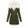 thumbnail image 5 of FNFYFH Women's Thicken Fleece Lined Jacket Hooded Plus Size Fuzzy Sherpa Coats Long Sleeve Winter Warm Parka with Hood, 5 of 5