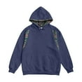 thumbnail image 4 of KHONTS Men's Boho Patchwork Hooded Sweatshirt Ethnic Pattern Hoodie Casual Baggy Pullover Sweatshirt with Pocket Navy XL, 4 of 4