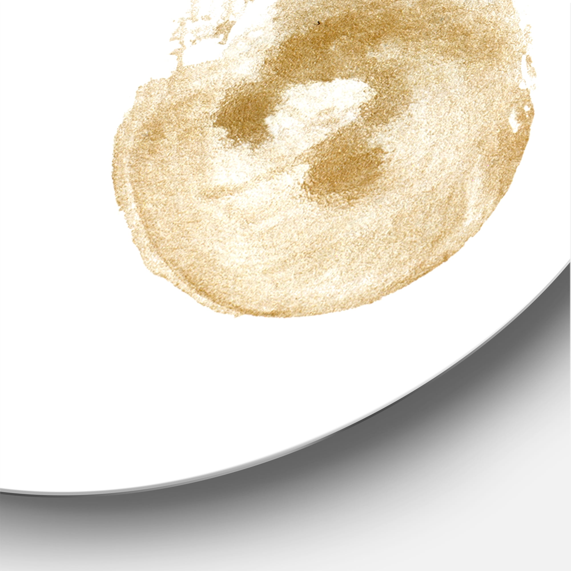 Designart 'Abstract Of Gold and Dark Blue Cloud' Modern Circle Metal Wall Art 36x36 - Disc of 36