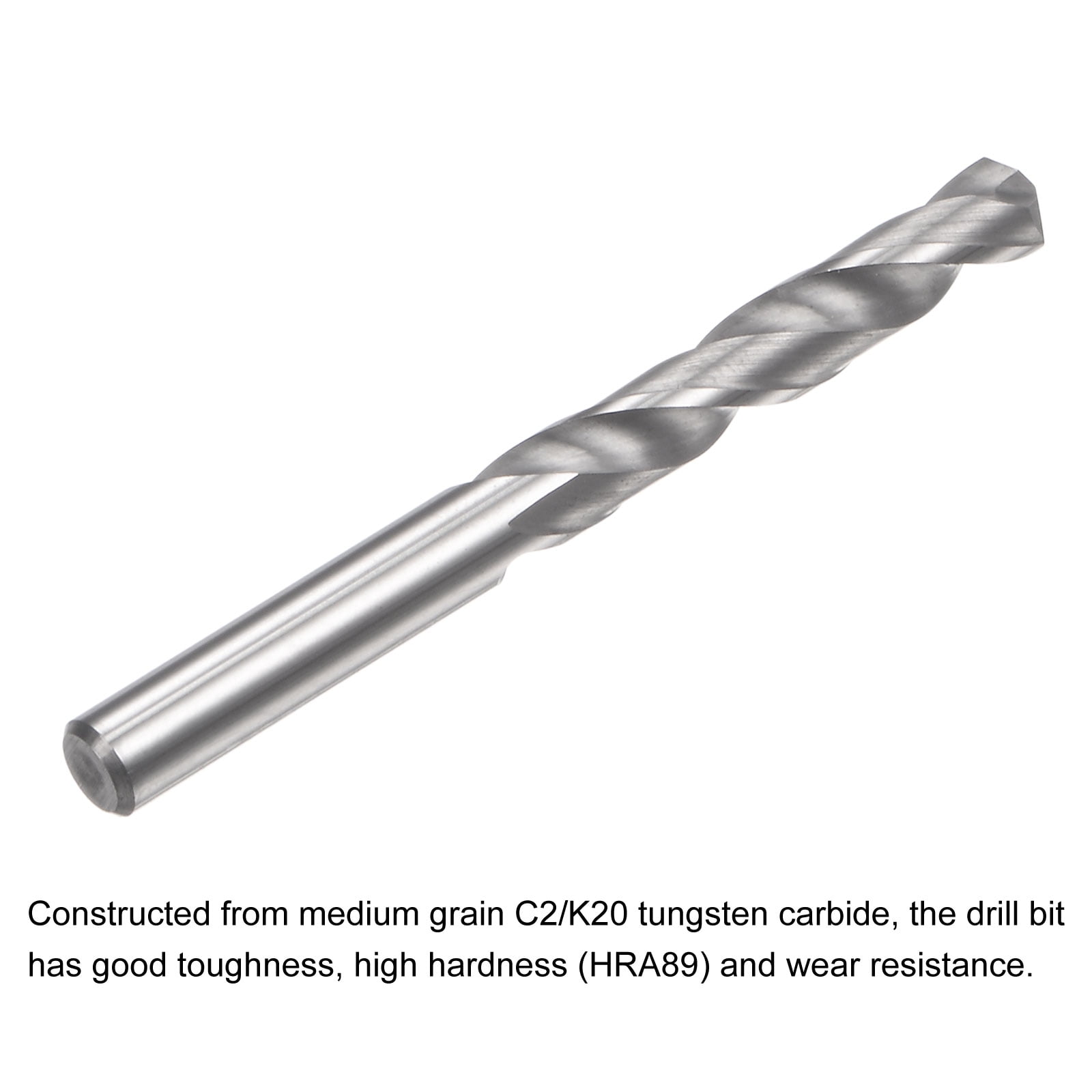 Unique Bargains Tungsten Carbide Jobber Drill Bits Straight Shank Spiral Flutes 4mm