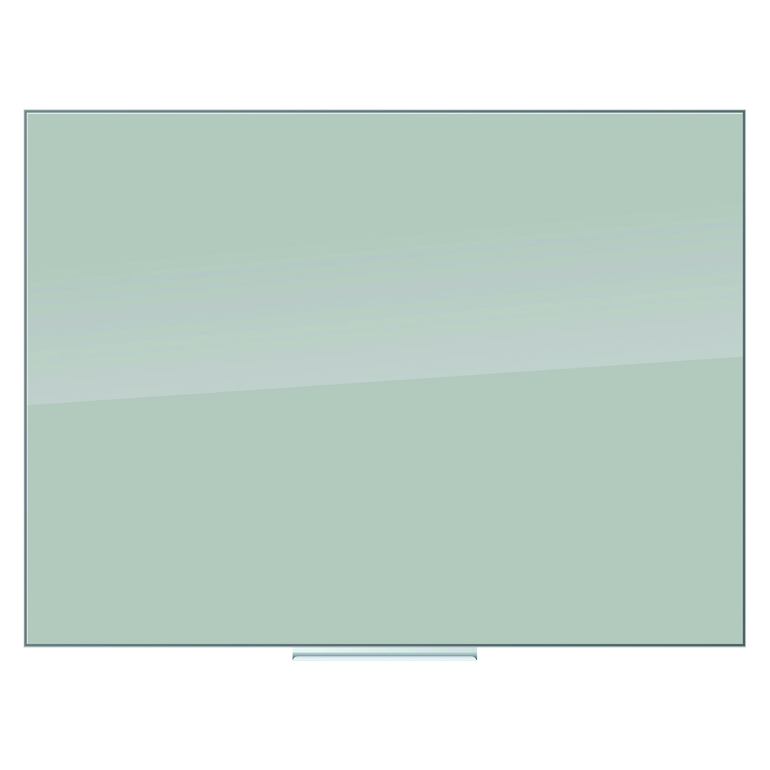 U Brands Floating Glass Dry Erase Board, 48" x 36", Grey Surface