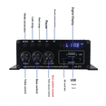 thumbnail image 2 of Mini Digital Power Audio Car Amplifier Blue Light Stereo Audio Amplifier for Home Theater Club Music, 2 of 7