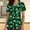 Green, variant on Babysbule Women's Fashion Short Sleeve V-Neck Tops Working Uniform Printed Womens Summer Tops With Pockets