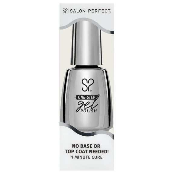 Salon Perfect One Step Gel, Pillow Talk, Milky White Nail Polish, 0.5 fl oz