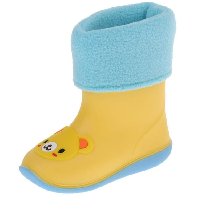 Botas de lluvia de goma impermeables para niños pequeños - para 2,5 años, como se describe Oso amarillo por Zulema Botas de lluvia de Wellies
