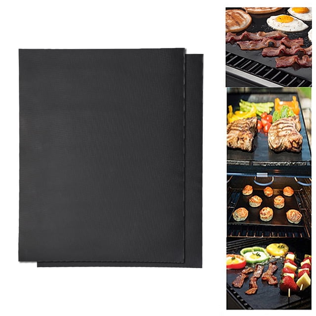 Grill Mat Set, Reusable BBQ Grill Mats, Cooking Baking Liners Barbecue Mat BBQ Grill Roast Mat Non Stick For Outdoor Picnic Fry Cooking Outdoor Barbecue
