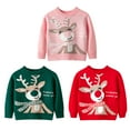 thumbnail image 4 of BULLPIANO Ugly Christmas Sweater for Boy Girls Knit Shirt Crewneck Pullover Funny Holiday Sweater Santa Clause Reindeer Xmas Outfit, 4 of 4
