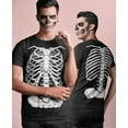 thumbnail image 2 of Skeleton Shirt Mens Front & Back Print Rib Cage Xray Costume Adult Funny Halloween Shirts for Men, 2 of 6