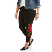 Women's Plus Active Floral Embroidered J