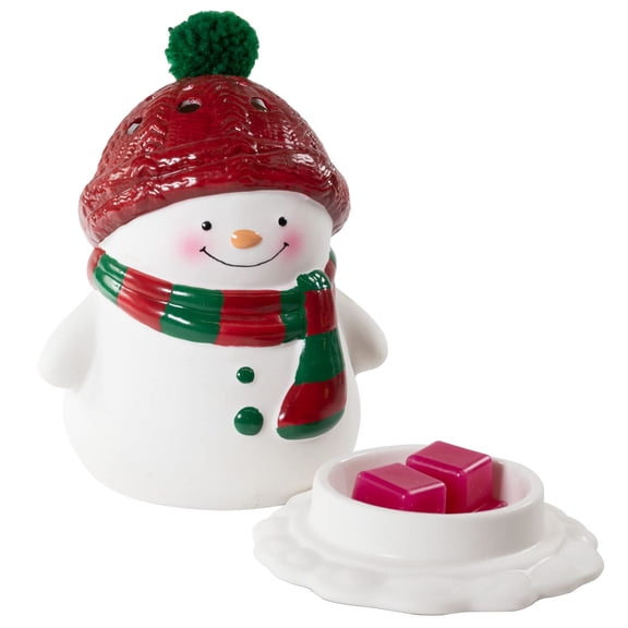 Scentsationals Wax Melt Warmer, Wax Warmer for Scented Wax Melts - Christmas Holiday Collection Jimbo Snowman - Candle Wax Melter for Fragrance Cubes and Tarts