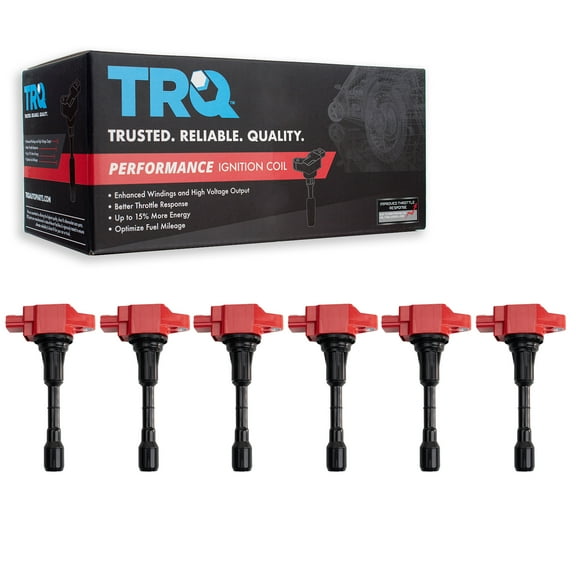 TRQ Performance 6pc Ignition Coil Set for 350Z Maxima Murano Pathfinder Quest ICA61969