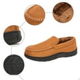 thumbnail image 5 of Men's Slip On Suede Flat Casual Shoes Winter Warm Fleece Lined Loafers Round Toe Platform Non Slip Walking Shoes Black Size 10-10.5, 5 of 6