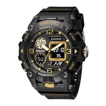 SMAEL 8055 Fashion Sports Watch Men Military Digital Quartz Dual Display Waterproof Wristwatches