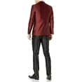 thumbnail image 2 of Adam Baker by Needle & Stitch Mens Tux-Shark 3-Piece Slim Fit Tuxedo Suit Set - Burgundy - 40R, 2 of 6