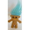 Aqua Blue Haired Troll Doll 4.5 Inches Tall