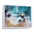 thumbnail image 3 of Designart "Aerial View Skyblue Coastal Waves II" Extra Large Coastal Framed Wall Art - Coastal Blue Coastal Beach Entryway Framed Wall Art, 3 of 7